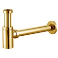 Сифон без выпуска для умывальника G 1 1/4 латунь, цилиндр, ЗОЛОТО блистер. AZARIO AZ-108-GL