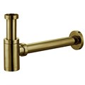Сифон без выпуска для умывальника G 1 1/4 латунь, цилиндр, БРОНЗА  блистер. AZARIO AZ-108-BR