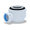 Сифон для душевого поддона Ани Пласт 1 1/2"*50/60 хром, клик-клак (E410CL) E410CL