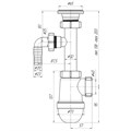 Сифон для раковины Ани Пласт 1 1/4"*40 с отводом для стиральной машины (C1300) C1300