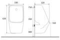Писсуар сенсорный IBERICA BLANCA TOLEDO ALTO подвесной белый (IB.URINAL2246) IB.URINAL2246