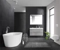 Тумба с раковиной подвесная BelBagno ALBANO 100 Cemento Verona Grigio, раковина белая ALBANO-1000-2C-SO-CVG;BB1000/455-LV-MR-ALR