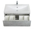 Тумба с раковиной подвесная BelBagno ALBANO 100 Cemento Verona Grigio, раковина белая ALBANO-1000-2C-SO-CVG;BB1000/455-LV-MR-ALR