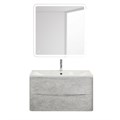 Тумба с раковиной подвесная BelBagno ACQUA 90 Cemento Verona Grigio, раковина белая ACQUA-900-2C-SO-CVG;BB900/455-LV-MR-ALR