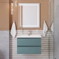 Тумба с раковиной подвесная BelBagno KRAFT 75 Голубой Матовый, раковина CZR-8070-75 KRAFT-750-2C-SO-AO;CZR-8070-75