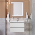 Тумба с раковиной подвесная BelBagno KRAFT 75 Bianco Opaco, раковина CZR-8070-75 KRAFT-750-2C-SO-BO;CZR-8070-75