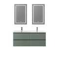 Тумба с четырьмя ящиками и раковиной на две чаши подвесная BelBagno KRAFT 120 Еловый Матовый, раковина BB-8099-120-2 KRAFT-1200-4C-SO-VO;BB-8099-120-2