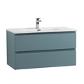 Тумба с раковиной подвесная BelBagno KRAFT 90 Голубой Матовый, раковина BB900ETL KRAFT-900-2C-SO-AO;BB900ETL