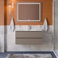 Тумба с раковиной подвесная BelBagno KRAFT 100 Бежевый матовый, раковина BB1000ETL KRAFT-1000-2C-SO-СO;BB1000ETL