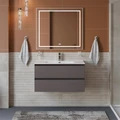Тумба с раковиной подвесная BelBagno KRAFT 100 Темно-Серый Матовый, раковина BB1000ETL KRAFT-1000-2C-SO-GSO;BB1000ETL