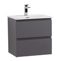 Тумба с раковиной подвесная BelBagno KRAFT 39 50 Темно-Серый Матовый, раковина BB-8099-3-50 KRAFT 39-500/390-2C-SO-GSO;BB-8099-3-50