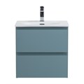 Тумба с раковиной подвесная BelBagno KRAFT 39 50 Голубой Матовый, раковина BB-8099-3-50 KRAFT 39-500/390-2C-SO-AO;BB-8099-3-50
