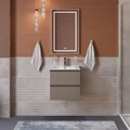 Тумба с раковиной подвесная BelBagno KRAFT 39 50 Бежевый матовый, раковина BB500/390ETL KRAFT 39-500/390-2C-SO-СO;BB500/390ETL
