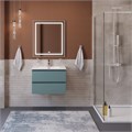 Тумба с раковиной подвесная BelBagno KRAFT 70 Голубой Матовый, раковина BB-8099-70 KRAFT-700-2C-SO-AO;BB-8099-70
