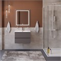 Тумба с раковиной подвесная BelBagno KRAFT 70 Темно-Серый Матовый, раковина BB-8099-70 KRAFT-700-2C-SO-GSO;BB-8099-70