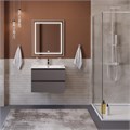 Тумба с раковиной подвесная BelBagno KRAFT 39 70 Темно-Серый Матовый, раковина BB700/390ETL KRAFT 39-700/390-2C-SO-GSO;BB700/390ETL