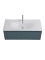 Тумба с раковиной подвесная с одним ящиком BelBagno UNO 100 Голубой Матовый, раковина BB-8099-100 UNO-1000-1C-SO-AO;BB-8099-100