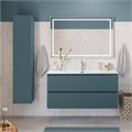 Тумба с раковиной подвесная BelBagno UNO 120 Голубой Матовый, раковина BB-8099-120 UNO-1200-2C-SO-AO;BB-8099-120