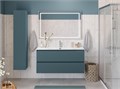 Тумба с раковиной подвесная BelBagno UNO 120 Голубой Матовый, раковина BB-8099-120 UNO-1200-2C-SO-AO;BB-8099-120