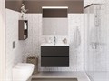 Тумба с раковиной подвесная BelBagno UNO-MINI 80 Темно-Серый Матовый, раковина BB-8099-3-80 UNO-MINI-800-2C-SO-GSO;BB-8099-3-80