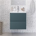 Тумба с раковиной подвесная BelBagno UNO-MINI 60 Голубой Матовый, раковина BB-8099-3-60 UNO-MINI-600-2C-SO-AO;BB-8099-3-60