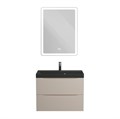 Тумба с раковиной подвесная BelBagno MARINO 70 Crema Opaco, раковина чёрная BB700/450-LV-ART-AST-NERO MARINO-700-2C-SO-CO-P;BB700/450-LV-ART-AST-NERO