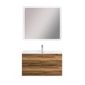 Тумба с раковиной подвесная BelBagno MARINO-CER-MINI 90 Rovere Rustico, раковина белая MARINO-CER-MINI-900-2C-SO-RR-P;BB-8099-3-90
