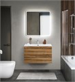 Тумба с раковиной подвесная BelBagno MARINO-CER-MINI 80 Rovere Rustico, раковина белая MARINO-CER-MINI-800-2C-SO-RR-P;BB-8099-3-80