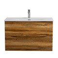 Тумба с раковиной подвесная BelBagno MARINO-CER-MINI 80 Rovere Rustico, раковина белая MARINO-CER-MINI-800-2C-SO-RR-P;BB-8099-3-80