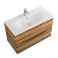 Тумба с раковиной подвесная BelBagno MARINO-CER-MINI 80 Rovere Rustico, раковина белая MARINO-CER-MINI-800-2C-SO-RR-P;BB-8099-3-80
