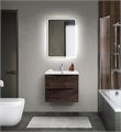Тумба с раковиной подвесная BelBagno MARINO-CER-MINI 60 Rovere Nature Grigio, раковина белая MARINO-CER-MINI-600-2C-SO-RNG-P;BB-8099-3-60