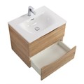 Тумба с раковиной подвесная BelBagno MARINO-CER-N 60 Rovere Bianco, раковина белая MARINO-CER-N-600-2C-SO-WO-P;BB-8099-60