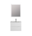 Тумба с раковиной подвесная BelBagno MARINO-CER-N 60 Bianco Opaco, раковина белая MARINO-CER-N-600-2C-SO-BO-P;BB-8099-60