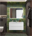 Тумба с раковиной подвесная BelBagno MARINO-CER-N 100 Bianco Lucido, раковина BB-8099-100 MARINO-CER-N-1000-2C-SO-BL-P;BB-8099-100