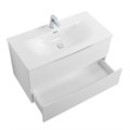 Тумба с раковиной подвесная BelBagno MARINO-CER-N 100 Bianco Lucido, раковина BB-8099-100 MARINO-CER-N-1000-2C-SO-BL-P;BB-8099-100