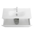 Тумба с раковиной подвесная BelBagno MARINO-CER-MINI 100 Bianco Opaco, раковина белая MARINO-CER-MINI-1000-2C-SO-BO-P;BB-8099-3-100