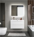 Тумба с раковиной подвесная BelBagno MARINO-CER-MINI 90 Bianco Opaco, раковина белая MARINO-CER-MINI-900-2C-SO-BO-P;BB-8099-3-90