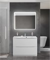 Тумба с раковиной напольная BelBagno MARINO 100 Bianco Lucido, раковина белая BB1000/450-LV-MR-FT MARINO-1000-2C-PIA-BL-P;BB1000/450-LV-MR-FT
