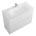 Тумба с раковиной напольная BelBagno MARINO 100 Bianco Lucido, раковина белая BB1000/450-LV-MR-FT MARINO-1000-2C-PIA-BL-P;BB1000/450-LV-MR-FT