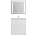 Тумба с раковиной напольная BelBagno KRAFT 39 80 Bianco Opaco, раковина белая BB-8099-3-80 KRAFT39-800/390-2C-PIA-BO;BB-8099-3-80
