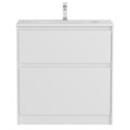 Тумба с раковиной напольная BelBagno KRAFT 39 80 Bianco Opaco, раковина белая BB-8099-3-80 KRAFT39-800/390-2C-PIA-BO;BB-8099-3-80
