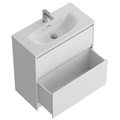 Тумба с раковиной напольная BelBagno KRAFT 39 80 Bianco Opaco, раковина белая BB-8099-3-80 KRAFT39-800/390-2C-PIA-BO;BB-8099-3-80