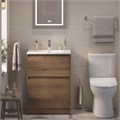 Тумба с раковиной напольная BelBagno KRAFT 39 70 Rovere Tabacco, раковина белая BB-8099-3-70 KRAFT39-700/390-2C-PIA-RT;BB-8099-3-70