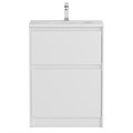 Тумба с раковиной напольная BelBagno KRAFT 39 60 Bianco Opaco, раковина белая BB-8099-3-60 KRAFT39-600/390-2C-PIA-BO;BB-8099-3-60