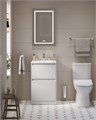 Тумба с раковиной напольная BelBagno KRAFT 39 50 Bianco Opaco, раковина белая BB-8099-3-50 KRAFT39-500/390-2C-PIA-BO;BB-8099-3-50