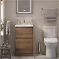 Тумба с раковиной напольная BelBagno KRAFT 39 50 Rovere Tabacco, раковина белая BB-8099-3-50 KRAFT39-500/390-2C-PIA-RT;BB-8099-3-50