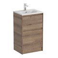 Тумба с раковиной напольная BelBagno KRAFT 39 50 Rovere Tabacco, раковина белая BB-8099-3-50 KRAFT39-500/390-2C-PIA-RT;BB-8099-3-50