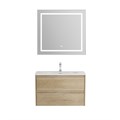 Тумба с раковиной подвесная BelBagno KRAFT 39 80 Rovere Nebrasca Nature, раковина белая BB-8099-3-80 KRAFT 39-800/390-2C-SO-RNN;BB-8099-3-80
