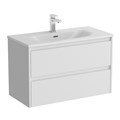 Тумба с раковиной подвесная BelBagno KRAFT 39 80 Bianco Opaco, раковина белая BB-8099-3-80 KRAFT 39-800/390-2C-SO-BO;BB-8099-3-80