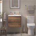 Тумба с раковиной подвесная BelBagno KRAFT 39 70 Rovere Tabacco, раковина белая BB-8099-3-70 KRAFT 39-700/390-2C-SO-RT;BB-8099-3-70